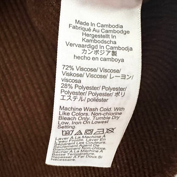 J. Crew Ribbed Mock Neck Turtleneck Sweater Stretch Yarn Brown BV348 Size Medium - Picture 8 of 10